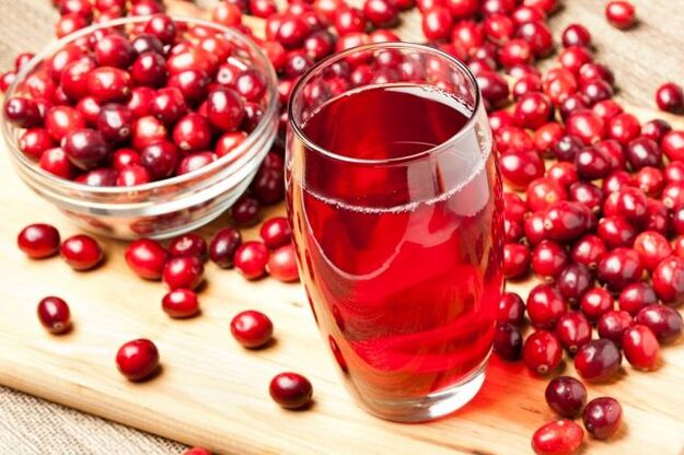 In case of prostatitis, cranberry juice is useful - a tasty source of vitamins