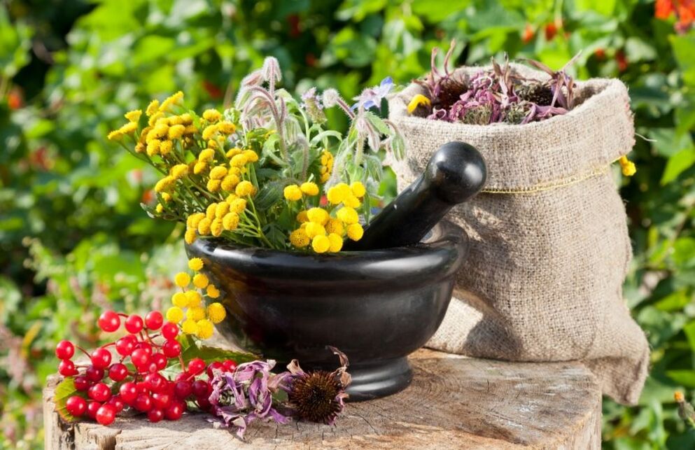 Medicines based on herbs are used to treat prostatitis